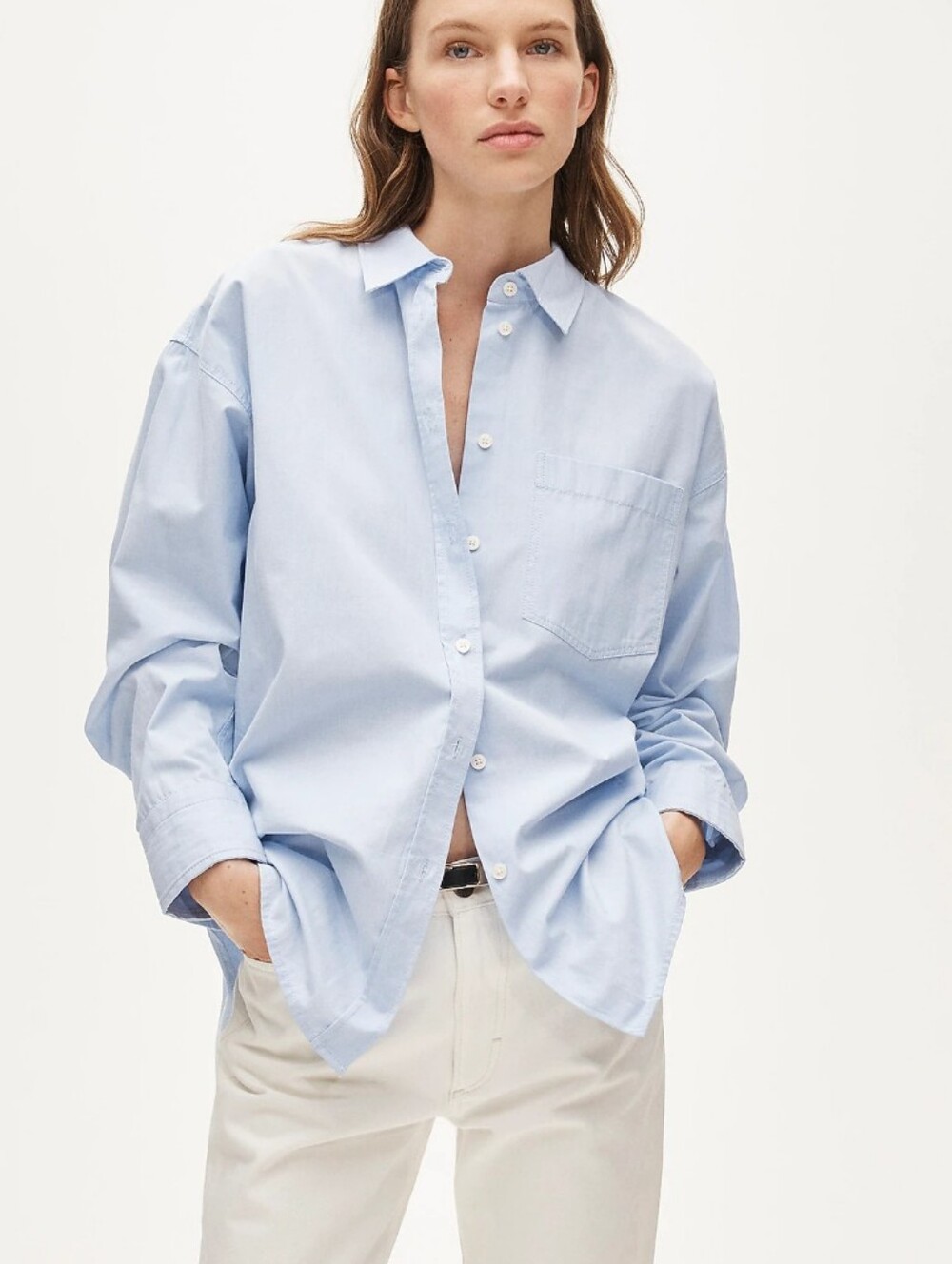 J Crew Étienne oversized shirt in lightweight oxford BY733 Size S NWT Blue
